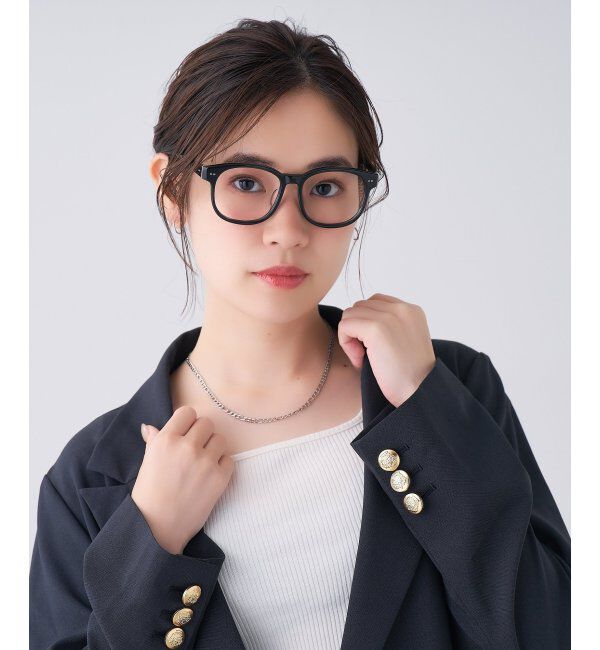  「 ウェリントン型 メガネ | 黒縁フレーム 伊達めがね 度付きユニセックス 読書  CLASSIC  レンズ交換券付」|メガネ|