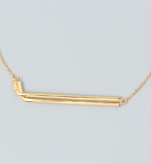 JUPITER「【SV925】ダブルバーダイヤモンドネックレス/ペア」|ネックレス|