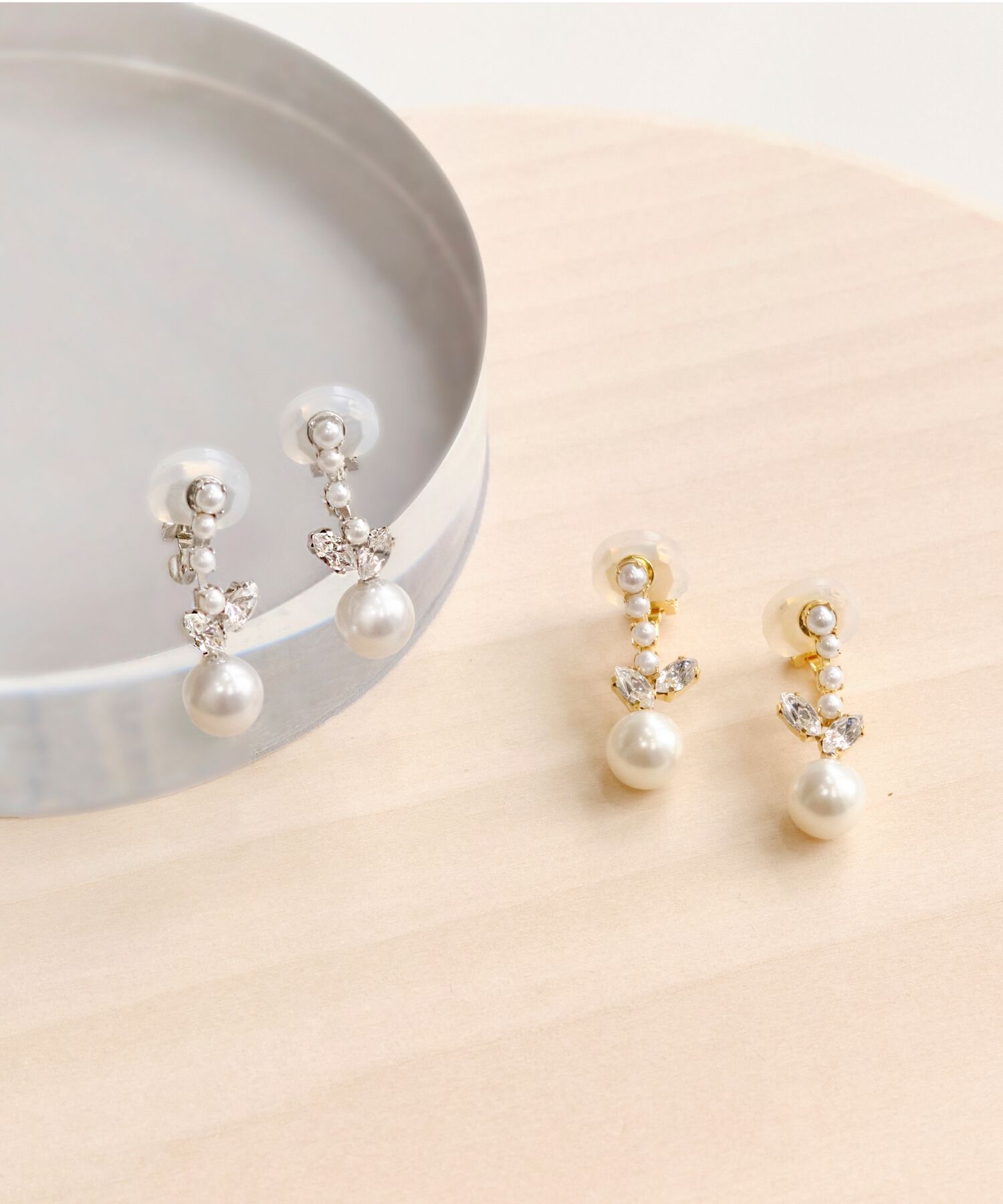 Phoebe「クラシカルドロップパールイヤリング　ゴールド」|イヤリング|