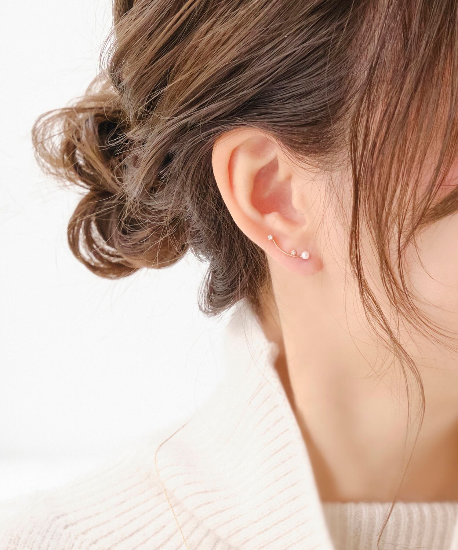 Phoebe「【K10】トゥウィンクルピアス&イヤリング　ローズゴールド/BOX付き」|ピアス|