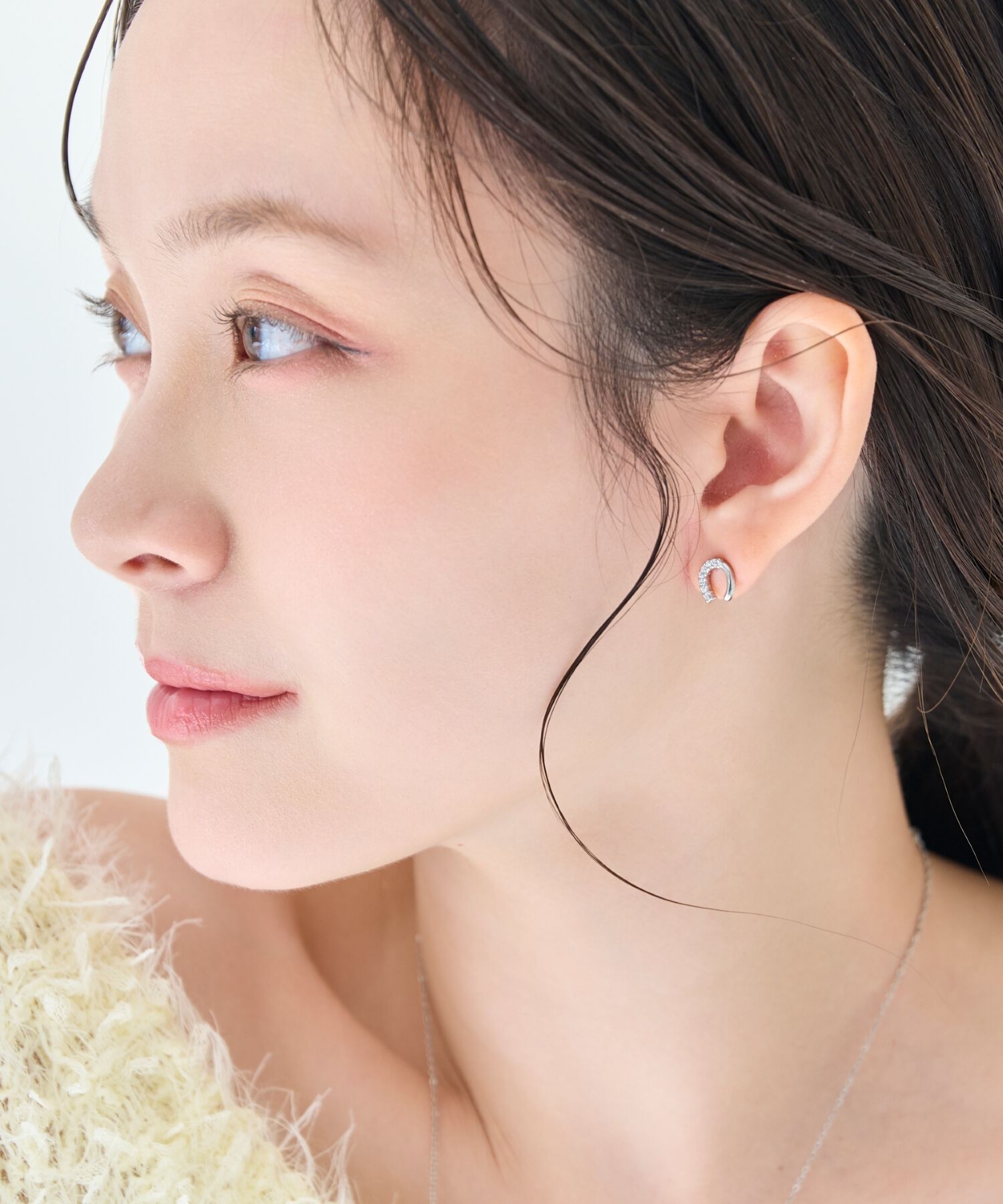 Phoebe「【金属アレルギー対応】グロッシーミニホースシューピアス　シルバー　ステンレス/馬蹄/蹄鉄/ギフト」|ピアス|