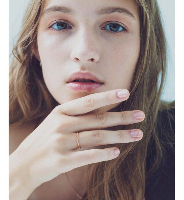 ete「K18YG レイヤード ブラウンダイヤモンド リング」|リング|