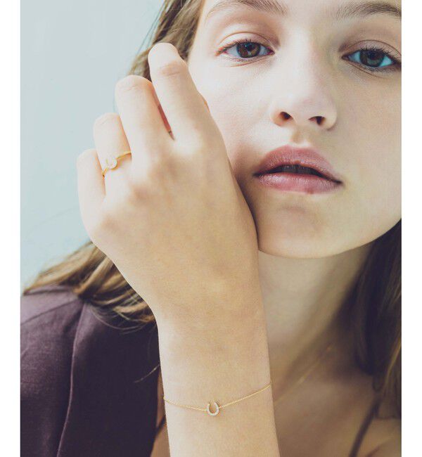 ete「K18YG ホースシュー ダイヤモンド ブレスレット」|ブレスレット・バングル|