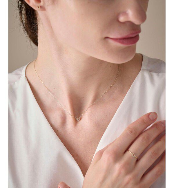 ete「K10YG ダイヤモンド ホースシュー ネックレス」|ネックレス|