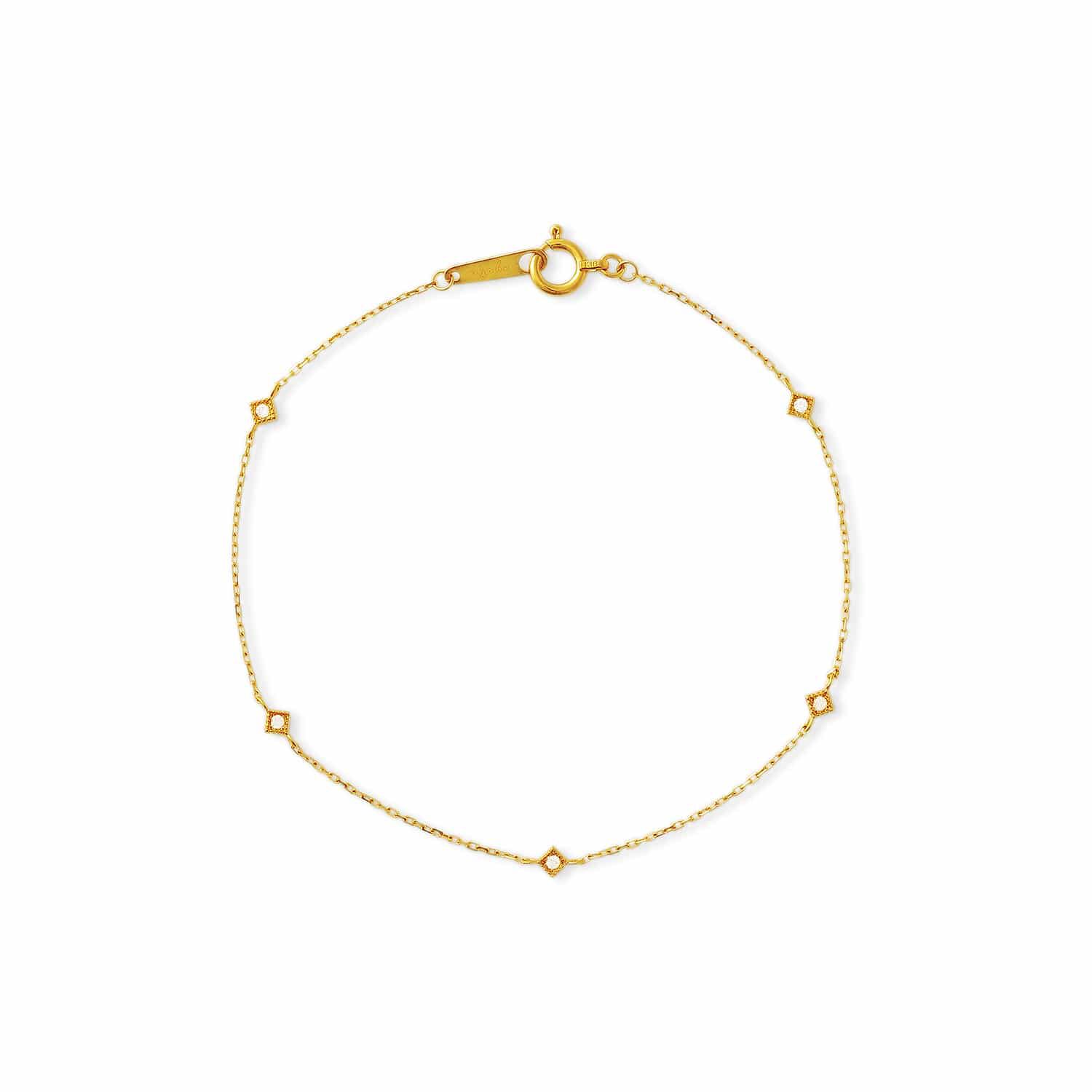 agete「K18ブレスレット」|ブレスレット・バングル|ホワイト