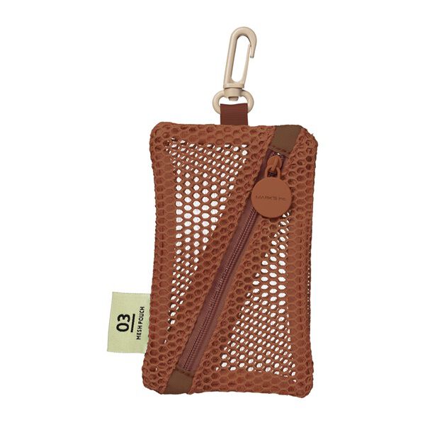  「ミニケース／メッシュコレクション」|ポーチ|ブラウン