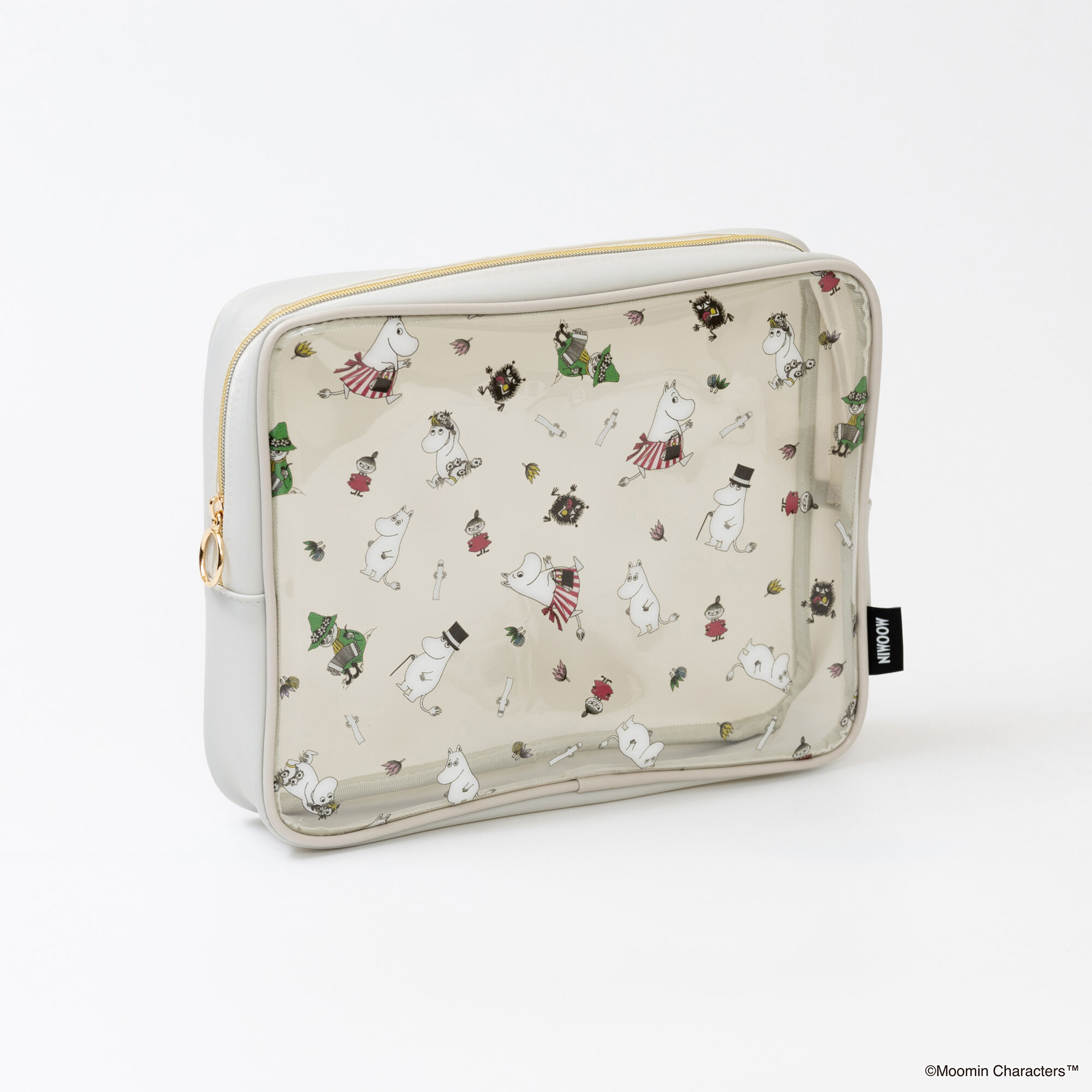  「MOOMIN PATTERN PVC  マルチポーチ」|ポーチ|GRY