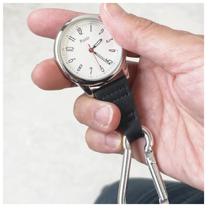 BACKYARD FAMILY「カラビナ 時計 通販 フックウォッチ カラビナウォッチ キーホルダー 懐中時計 合皮」|腕時計|
