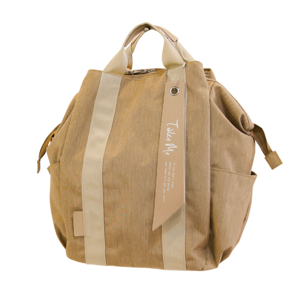 BACKYARD FAMILY「Take Me テイクミー 通販 リュック マザーズバッグ ママバッグ 大容量 小さめ 長さ調整」|リュック|ベージュ1