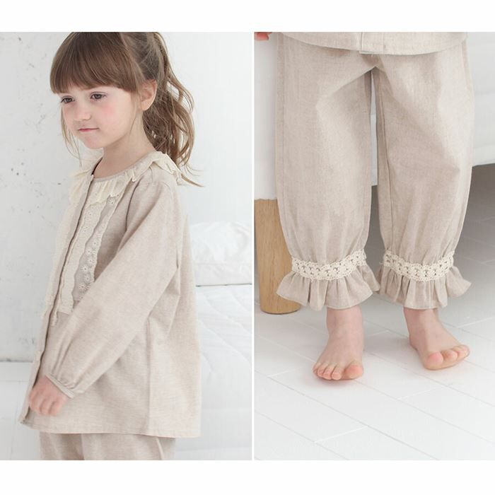 BACKYARD FAMILY「パジャマ 前開き 女の子 キッズ 通販 セットアップ 10006256 上下セット 長袖 上下」|その他|