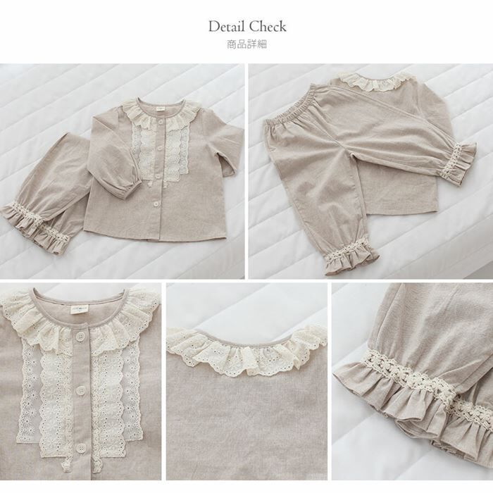 BACKYARD FAMILY「パジャマ 前開き 女の子 キッズ 通販 セットアップ 10006256 上下セット 長袖 上下」|その他|