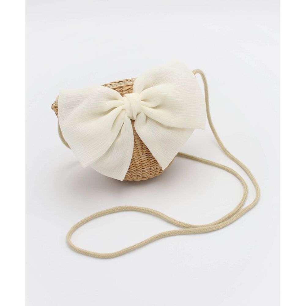 BACKYARD FAMILY「キッズ かわいい ポシェット 通販 かごバッグ ショルダーバッグ ショルダーバック 斜めがけバッグ」|ショルダー・メッセンジャー|ホワイト1