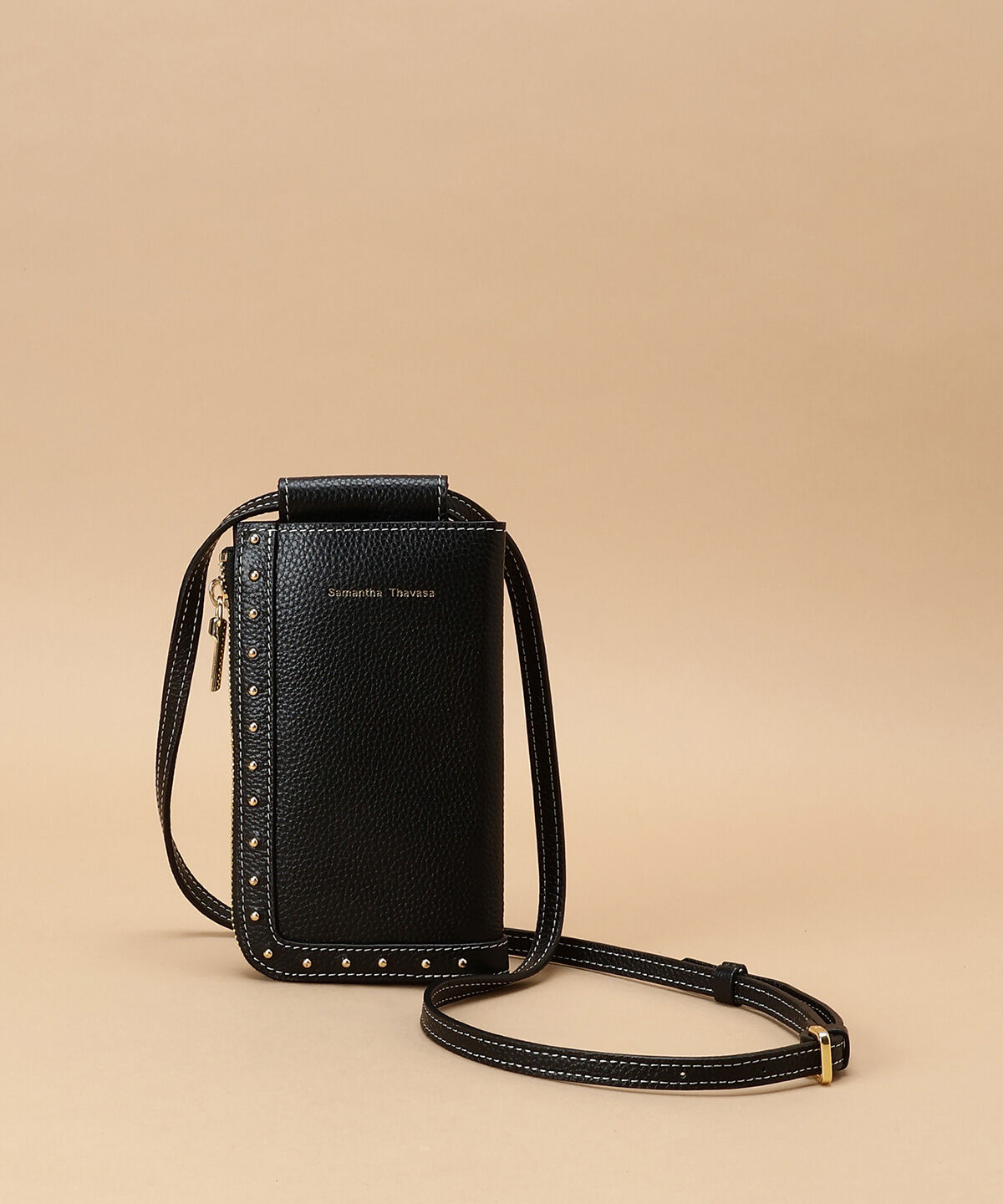 Samantha Thavasa「スタッズデザイン ウォレットショルダー」|ショルダー・メッセンジャー|ブラック