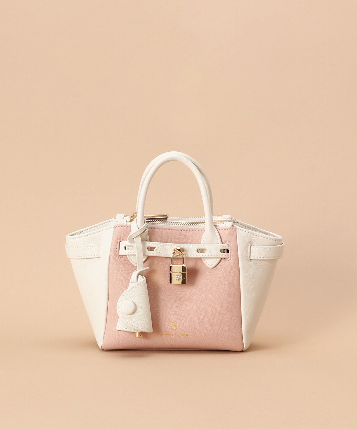 Samantha Thavasa「バイカラーベルトデザイン サマンサアゼル 小サイズ」|ハンドバッグ|