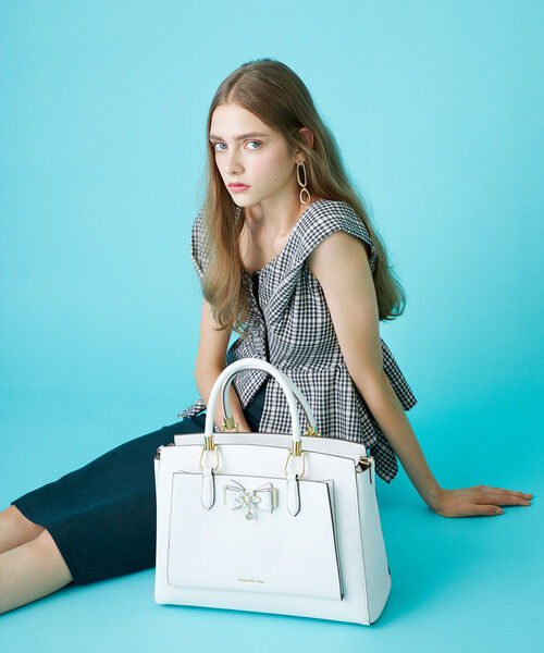 Samantha Vega「ビジュー＆リボン付トート 大」|ハンドバッグ|