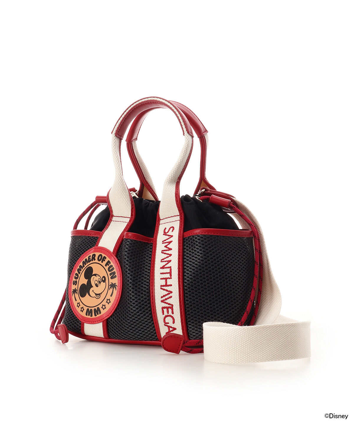 Samantha Vega「｢ﾐｯｷｰﾏｳｽ&ﾌﾚﾝｽﾞ｣ﾛｺﾞﾃｰﾌﾟﾊﾝﾄﾞﾊﾞｯｸﾞ(ﾐｯ  」|ハンドバッグ|