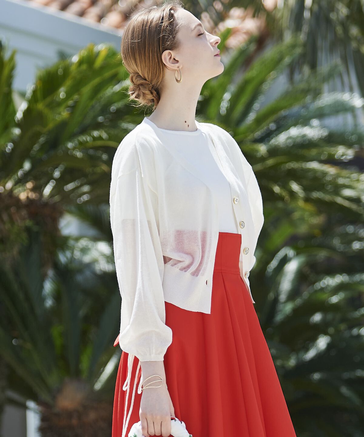 アンドクチュール「シアードルマンスリーブドロストカーデ」|カーディガン|