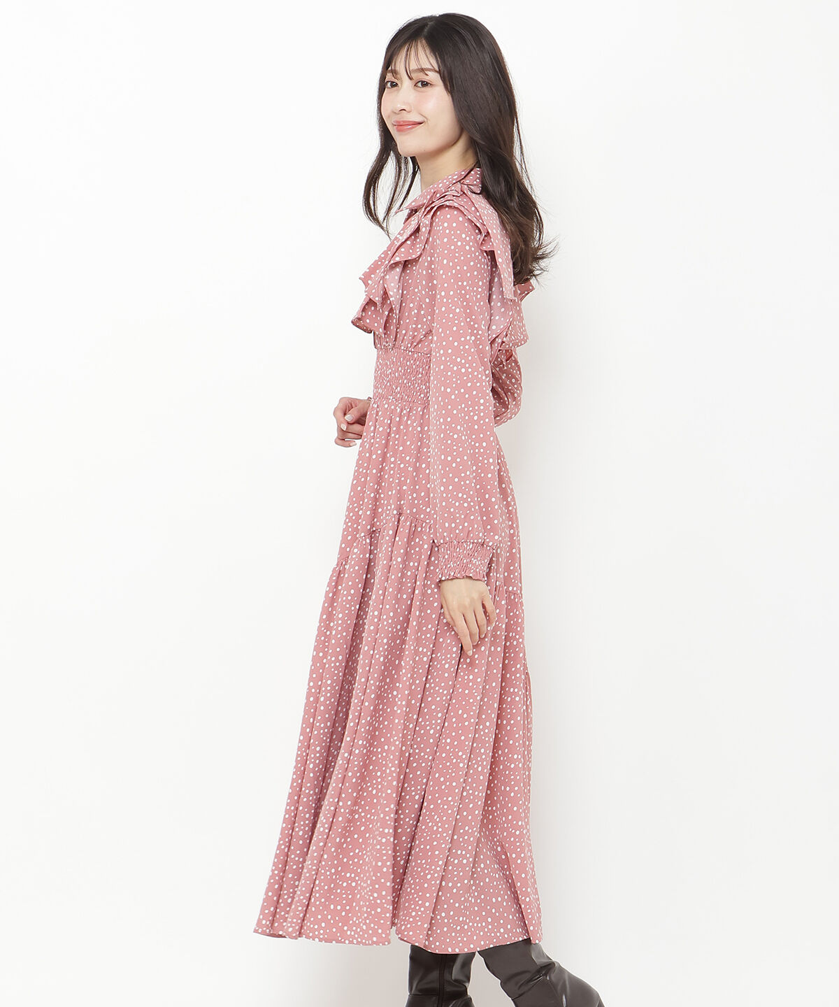 アンドクチュール「ランダムドットフリルワンピース」|ワンピース|