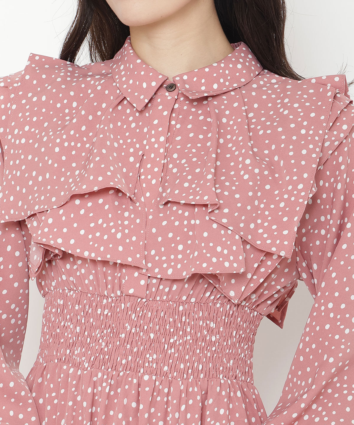 アンドクチュール「ランダムドットフリルワンピース」|ワンピース|