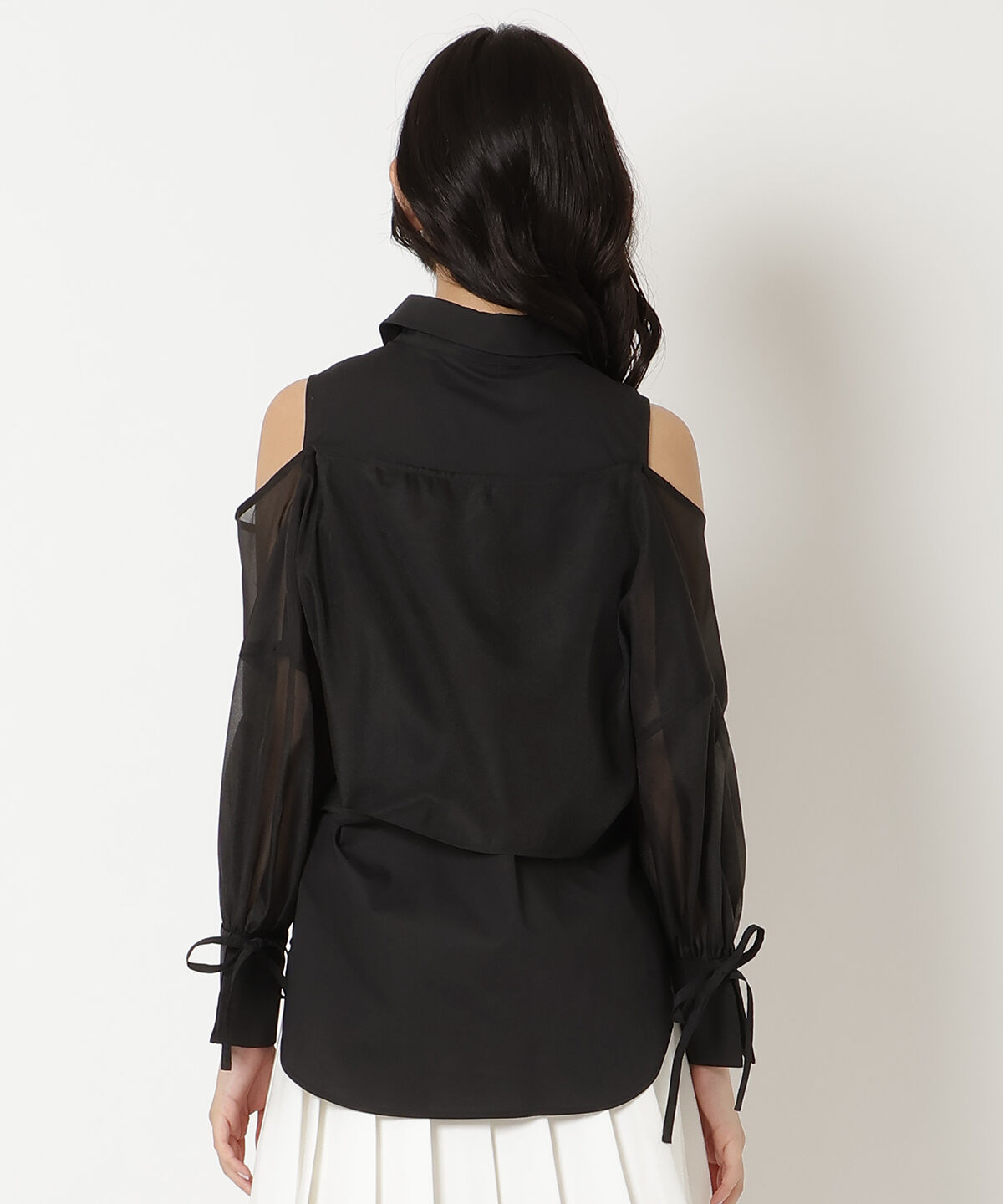 REDYAZEL「フロントリボンオフショルシャツ」|シャツ・ブラウス|