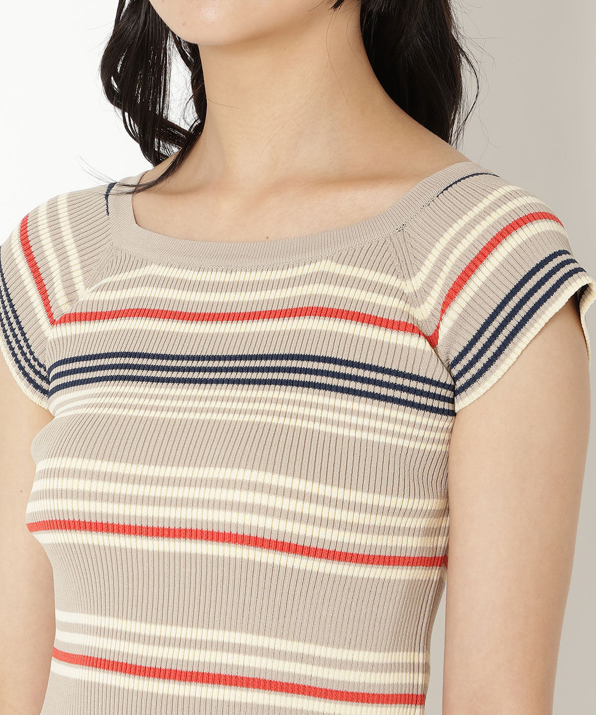 REDYAZEL「ボーダーリブニット」|ニット・セーター|