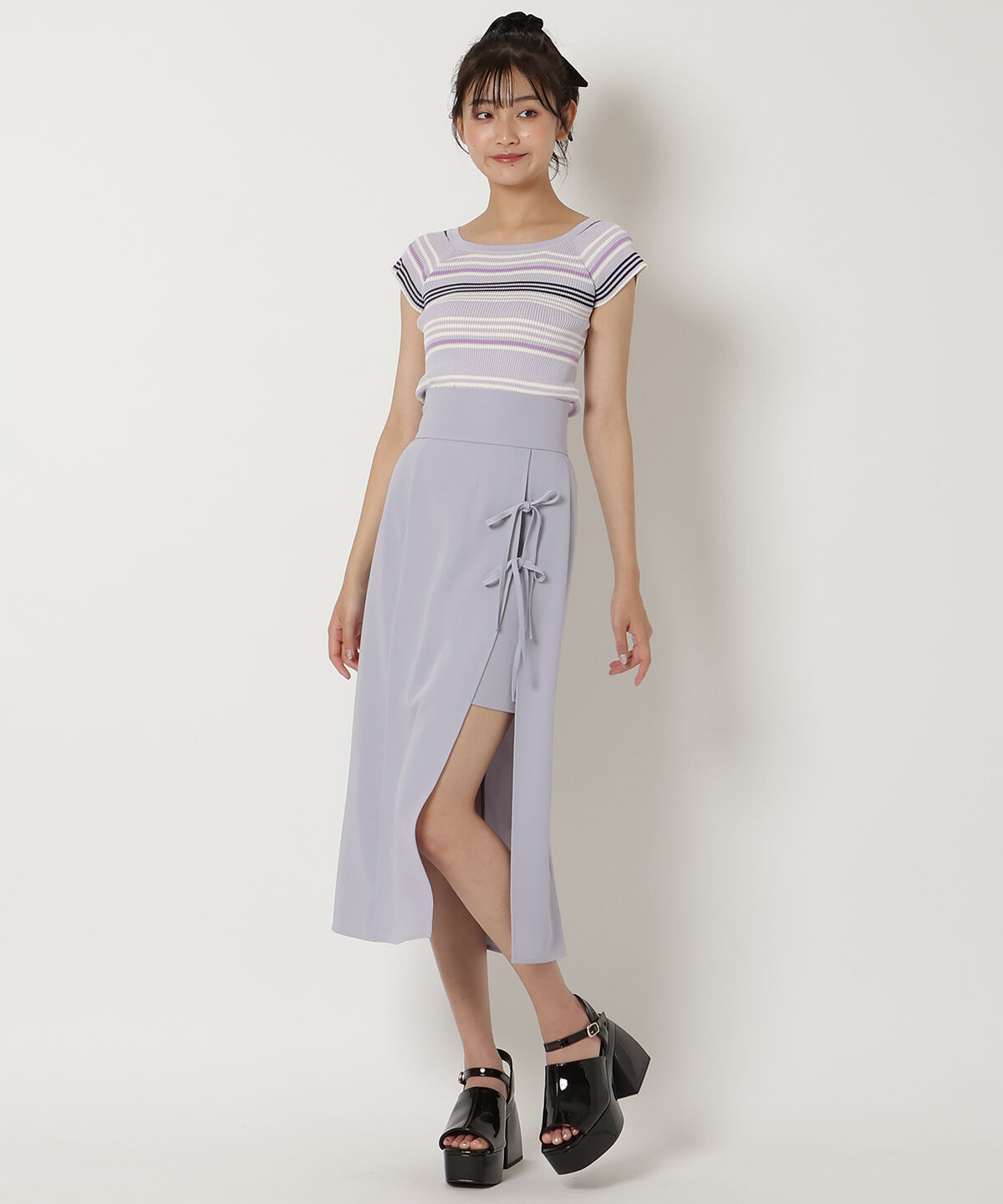 REDYAZEL「ボーダーリブニット」|ニット・セーター|