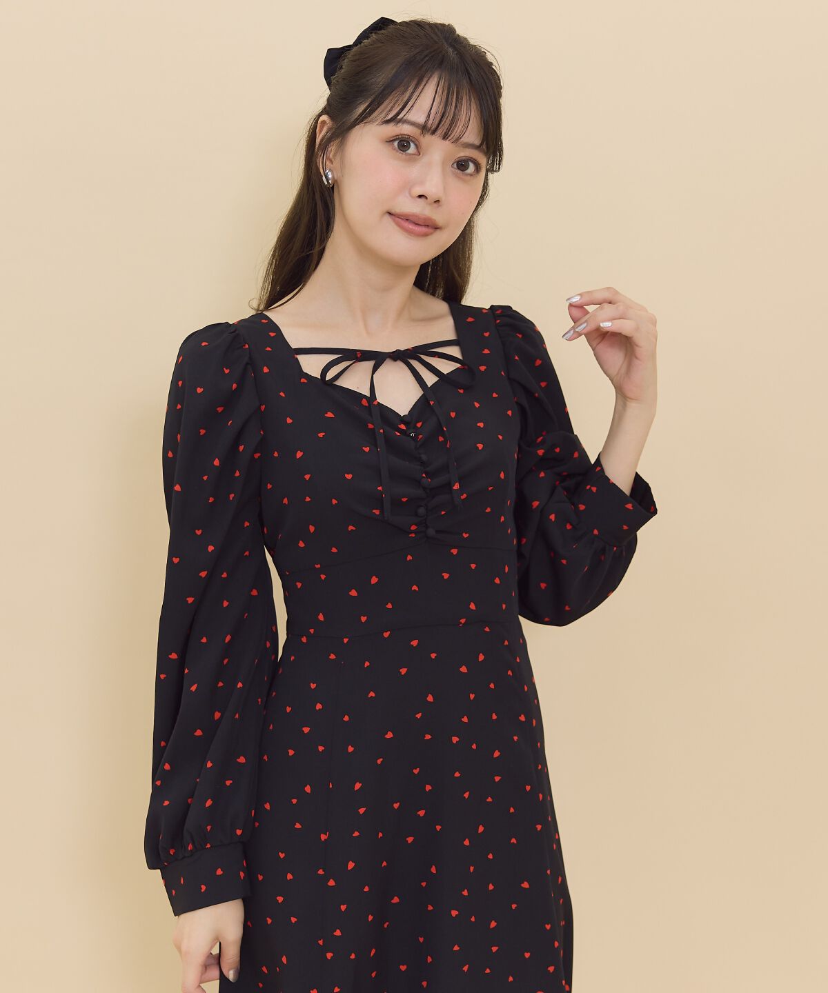 REDYAZEL「ランダムハートプリントワンピース」|ワンピース|