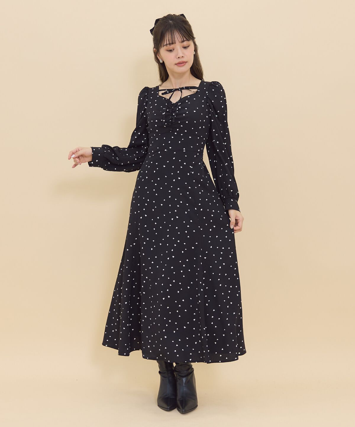 REDYAZEL「ランダムハートプリントワンピース」|ワンピース|