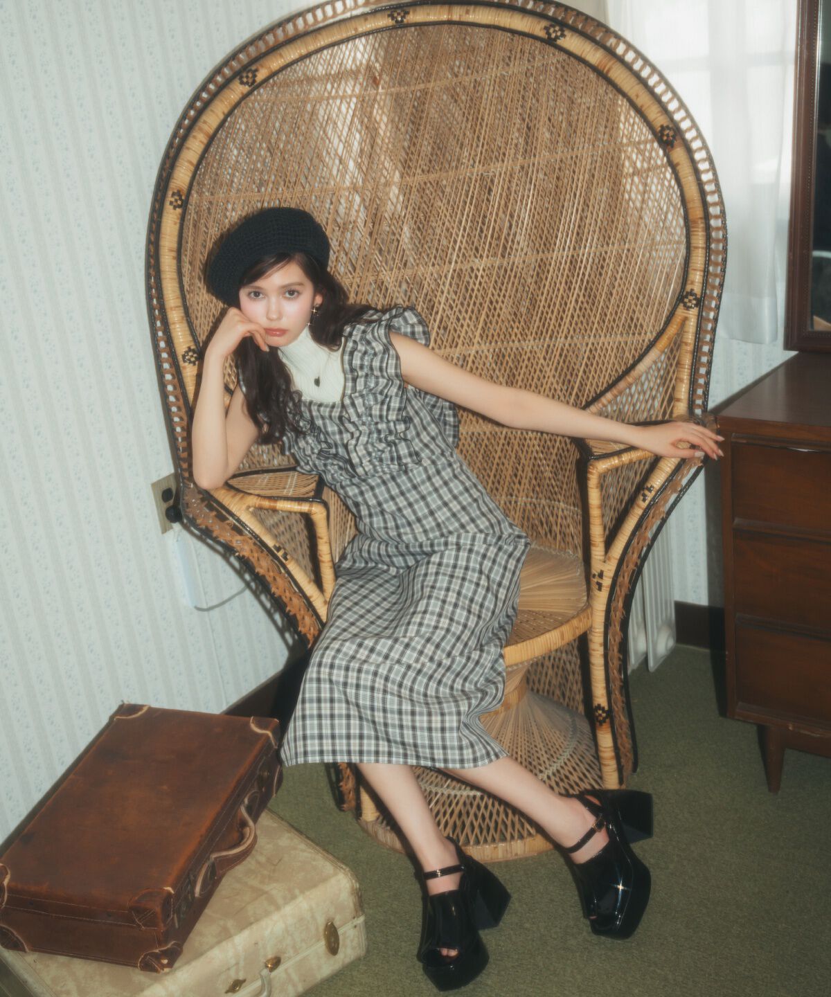 REDYAZEL「ハート刺繍ノースリーブリブニット」|ニット・セーター|