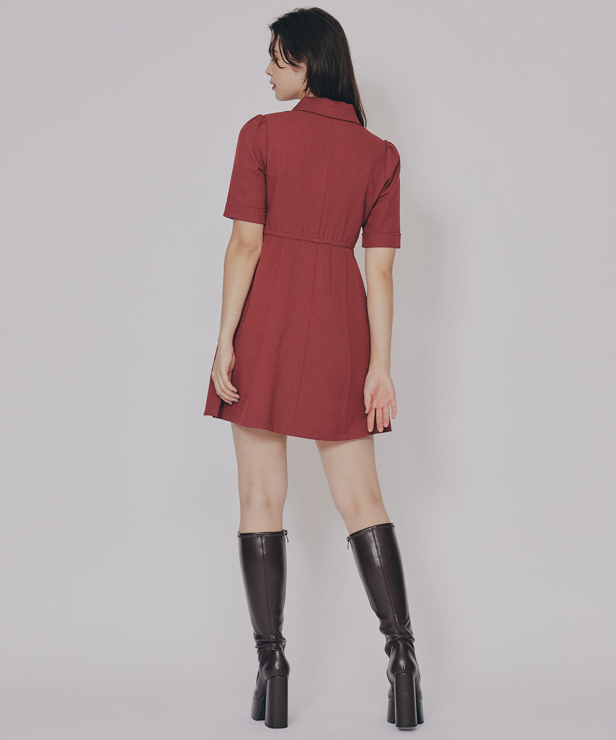 REDYAZEL「エンブレムボタンツイルシャツワンピース」|ワンピース|