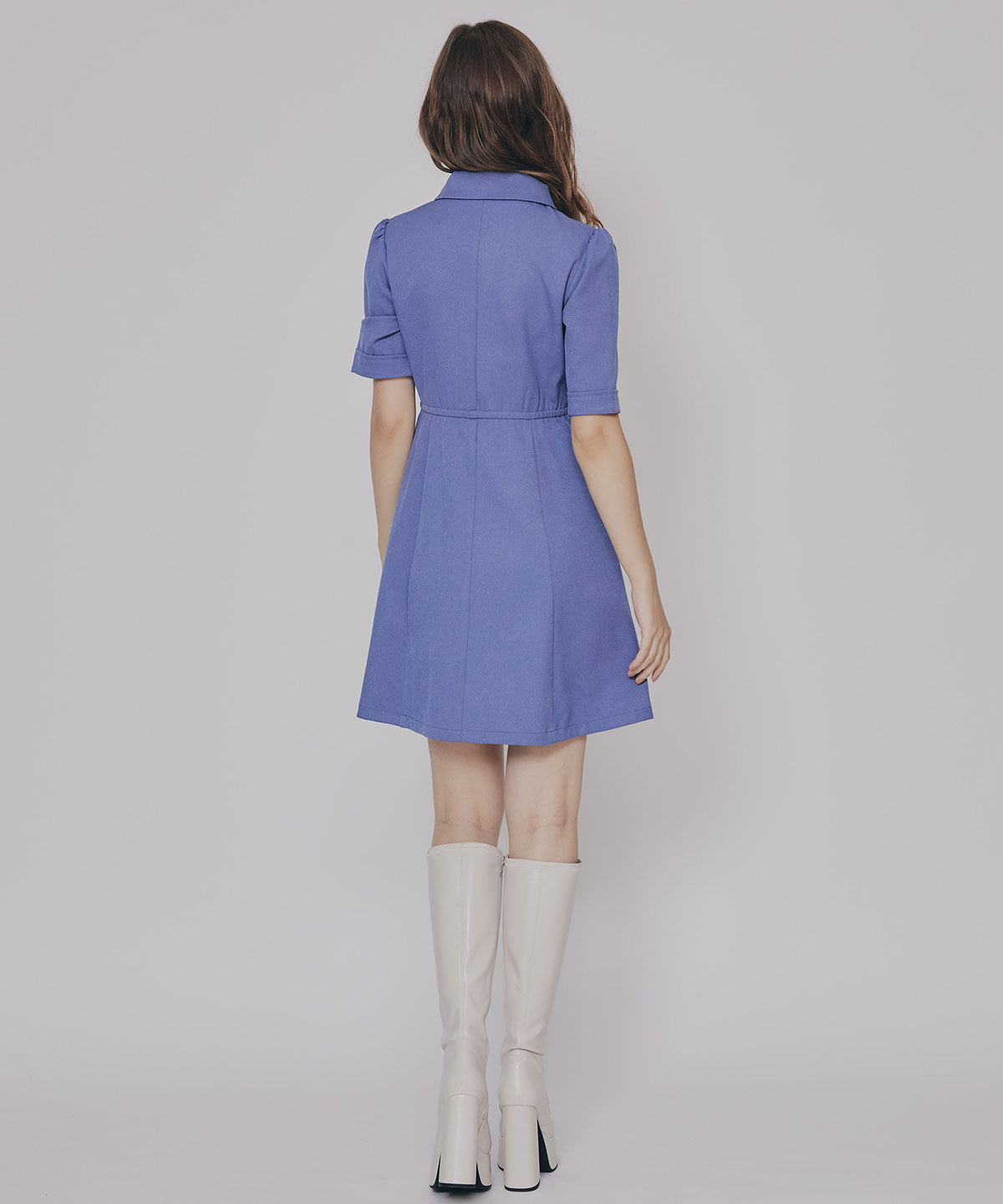 REDYAZEL「エンブレムボタンツイルシャツワンピース」|ワンピース|