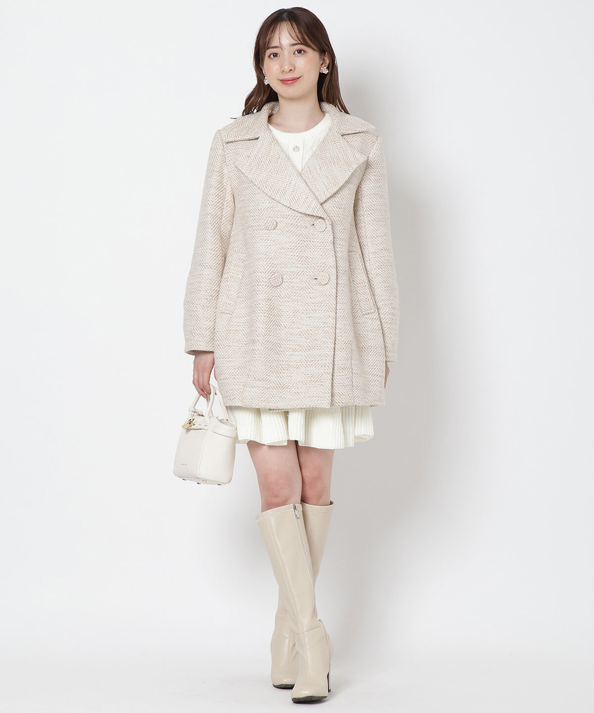 WILLSELECTION「ヘリンボーンファー付きコート」|その他|