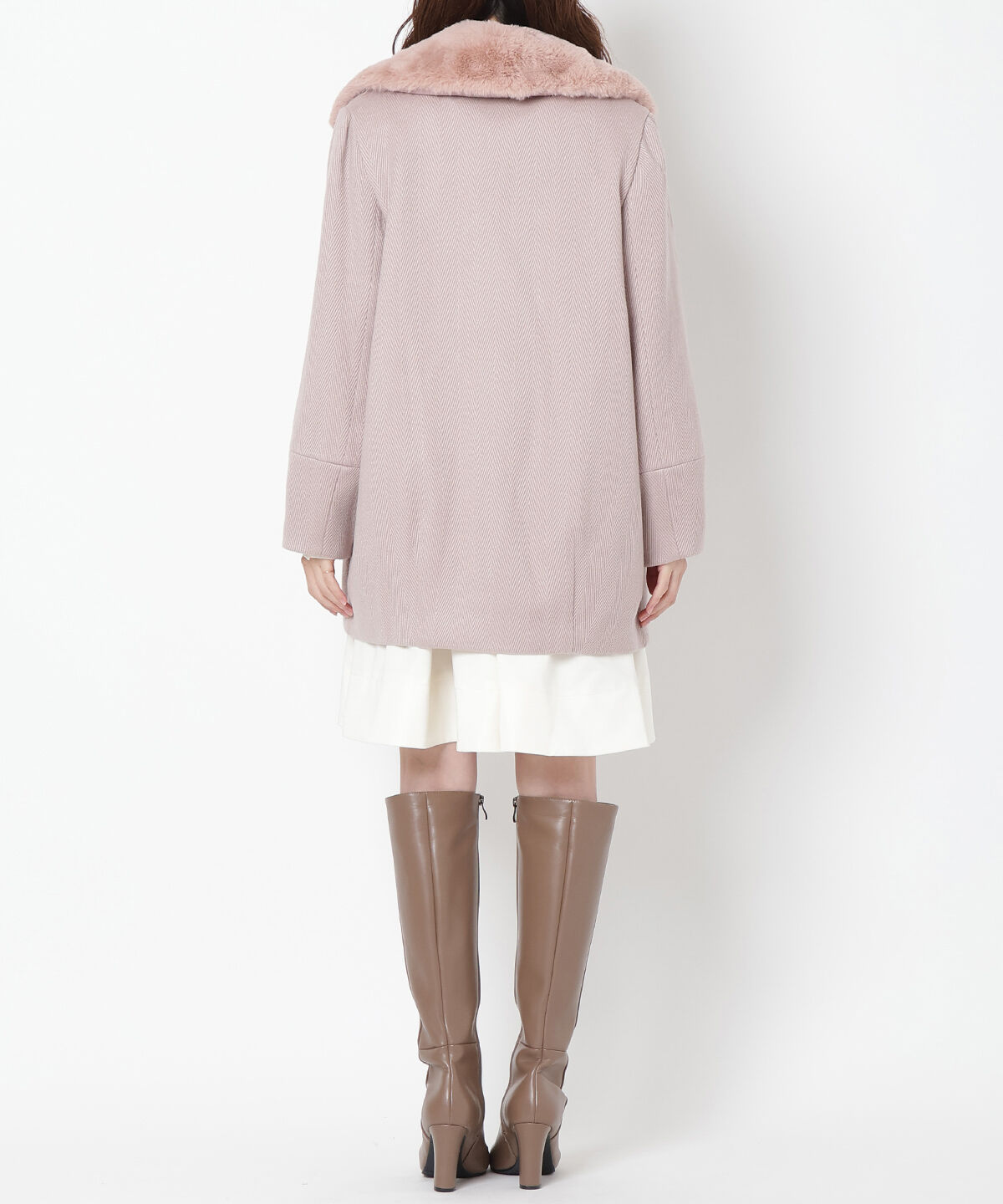 WILLSELECTION「ヘリンボーンファー付きコート」|その他|