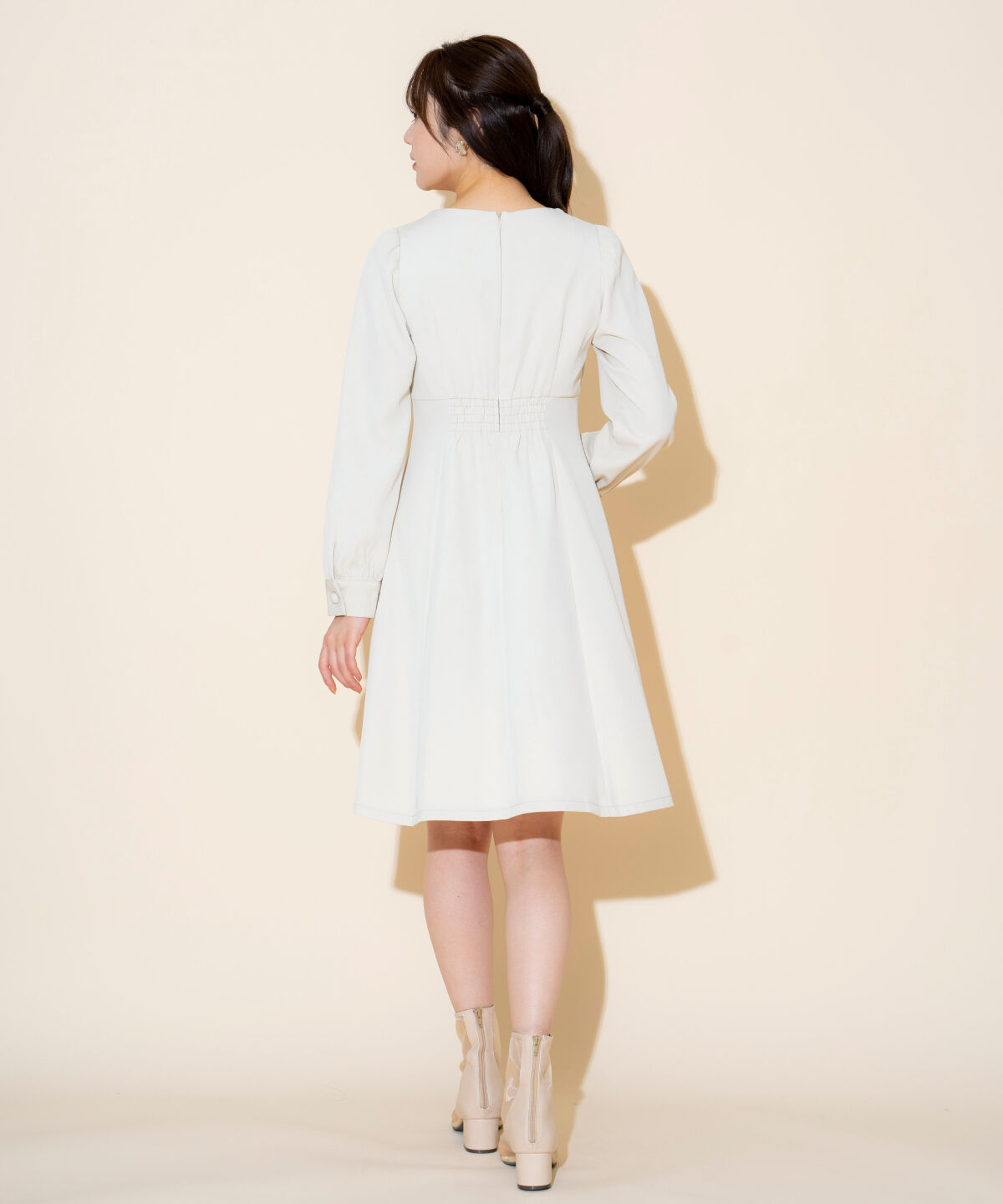 WILLSELECTION「ギャザーリボンフレアミニワンピース」|ワンピース|