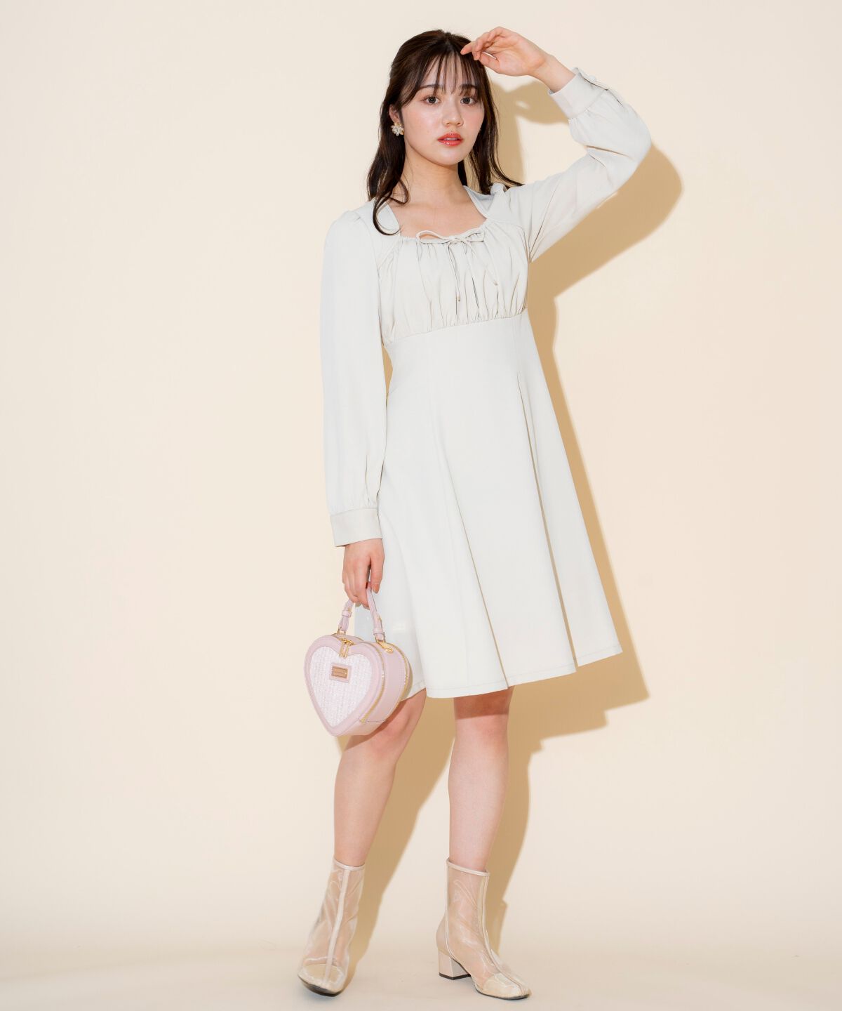 WILLSELECTION「ギャザーリボンフレアミニワンピース」|ワンピース|