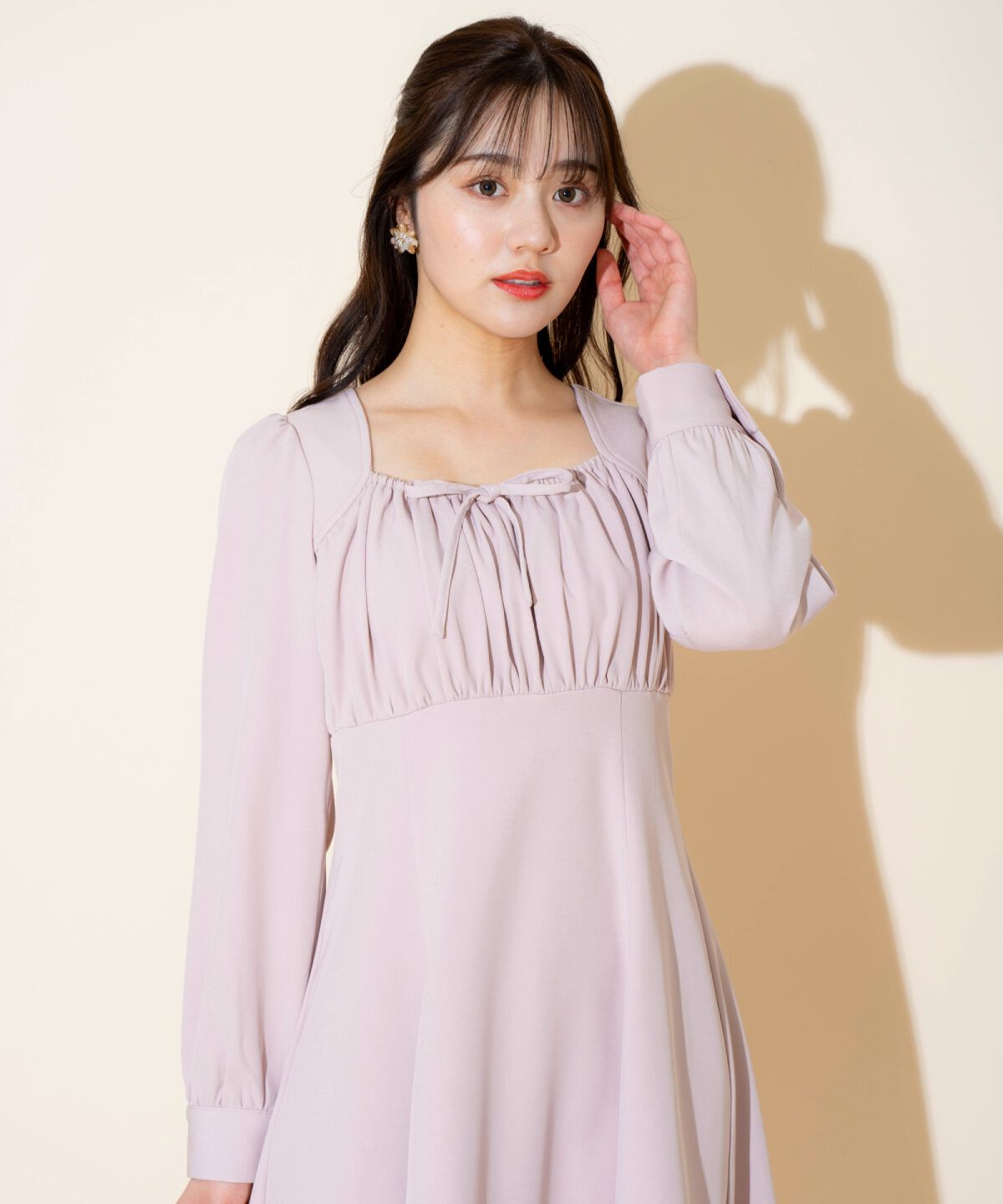 WILLSELECTION「ギャザーリボンフレアミニワンピース」|ワンピース|