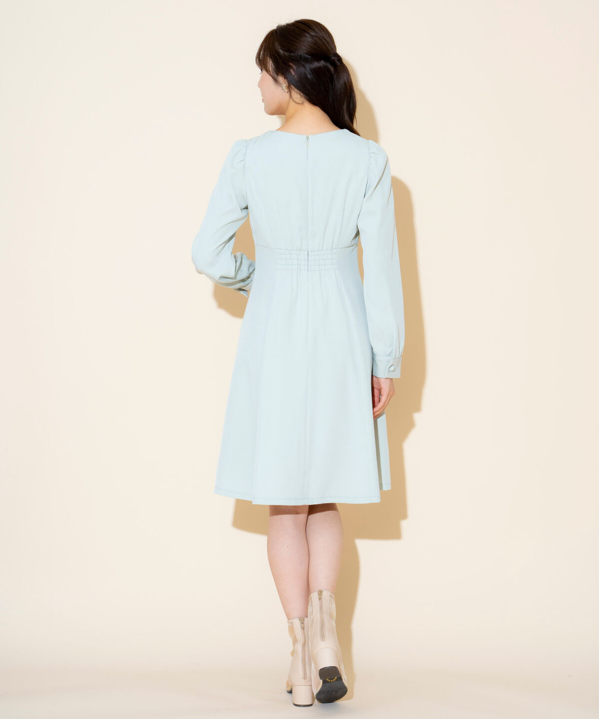 WILLSELECTION「ギャザーリボンフレアミニワンピース」|ワンピース|