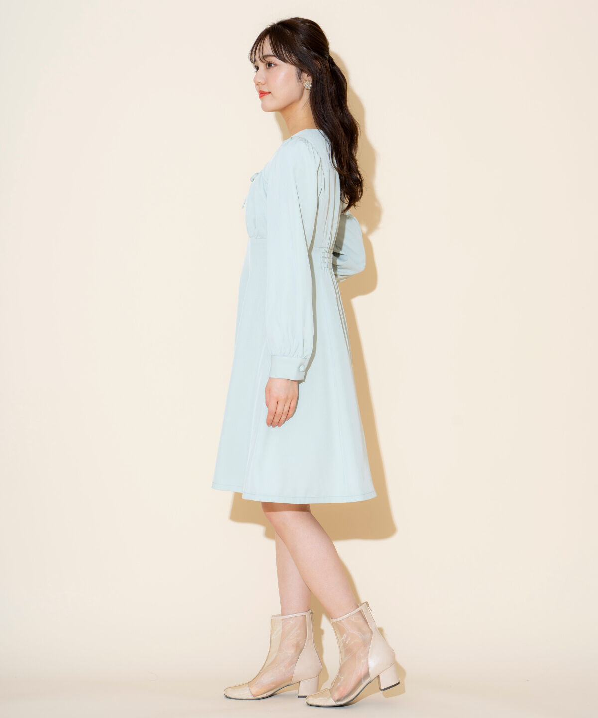 WILLSELECTION「ギャザーリボンフレアミニワンピース」|ワンピース|