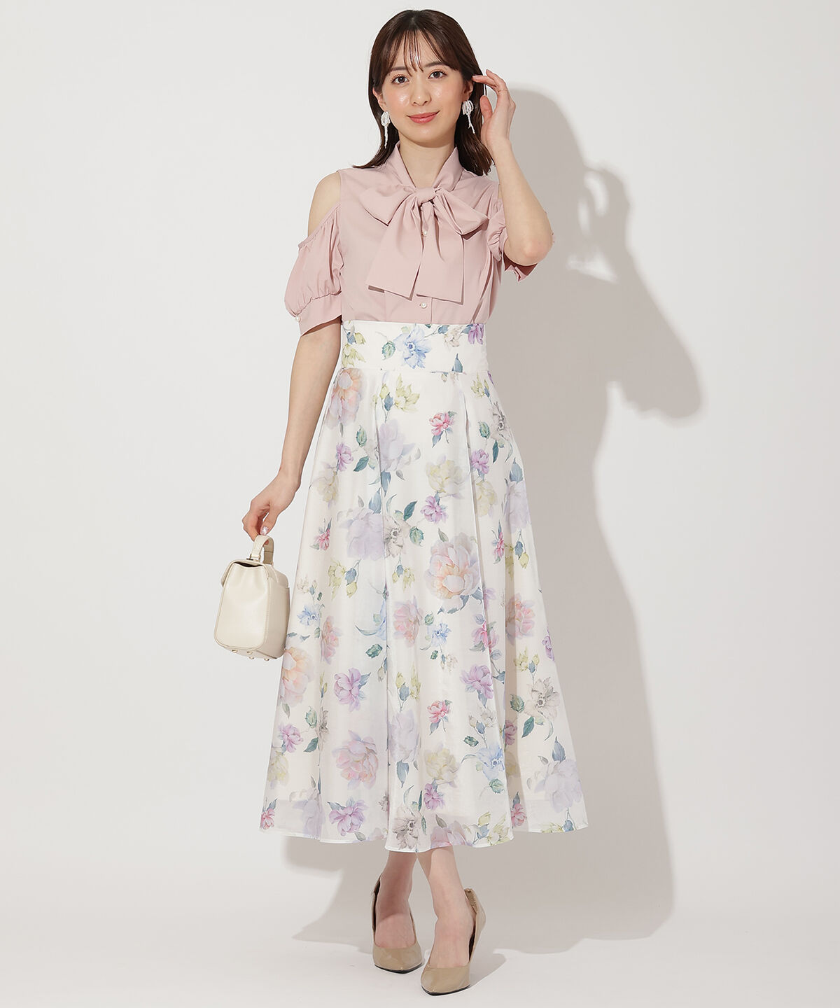 WILLSELECTION「オープンショルダーリボンタイブラウス」|シャツ・ブラウス|