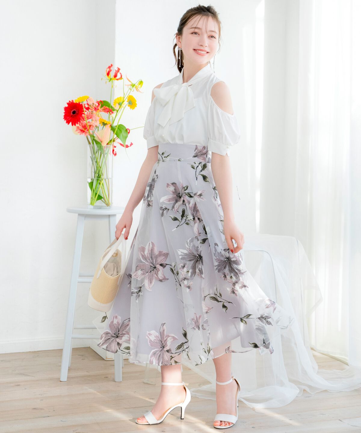 WILLSELECTION「オープンショルダーリボンタイブラウス」|シャツ・ブラウス|