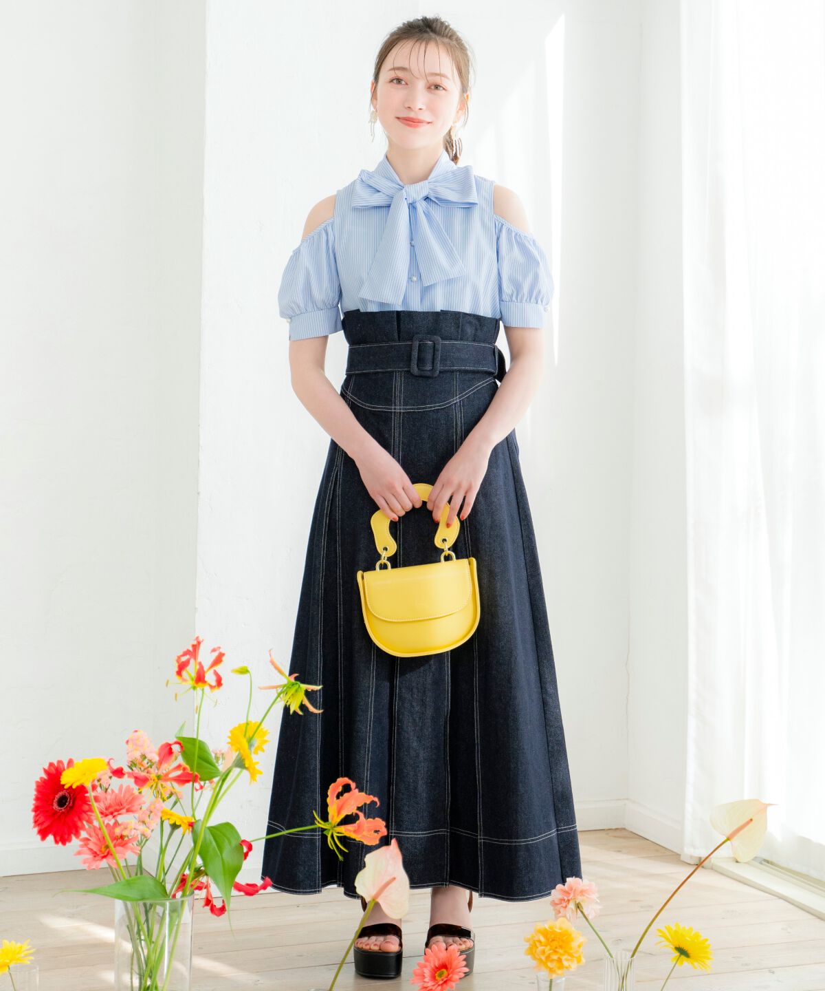 WILLSELECTION「オープンショルダーリボンタイブラウス」|シャツ・ブラウス|