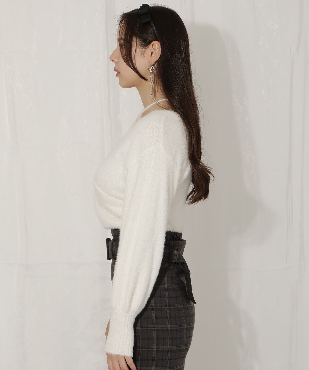 WILLSELECTION「クロスネックカシュクールフェザーニット」|ニット・セーター|