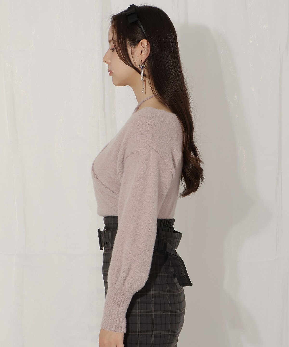 WILLSELECTION「クロスネックカシュクールフェザーニット」|ニット・セーター|