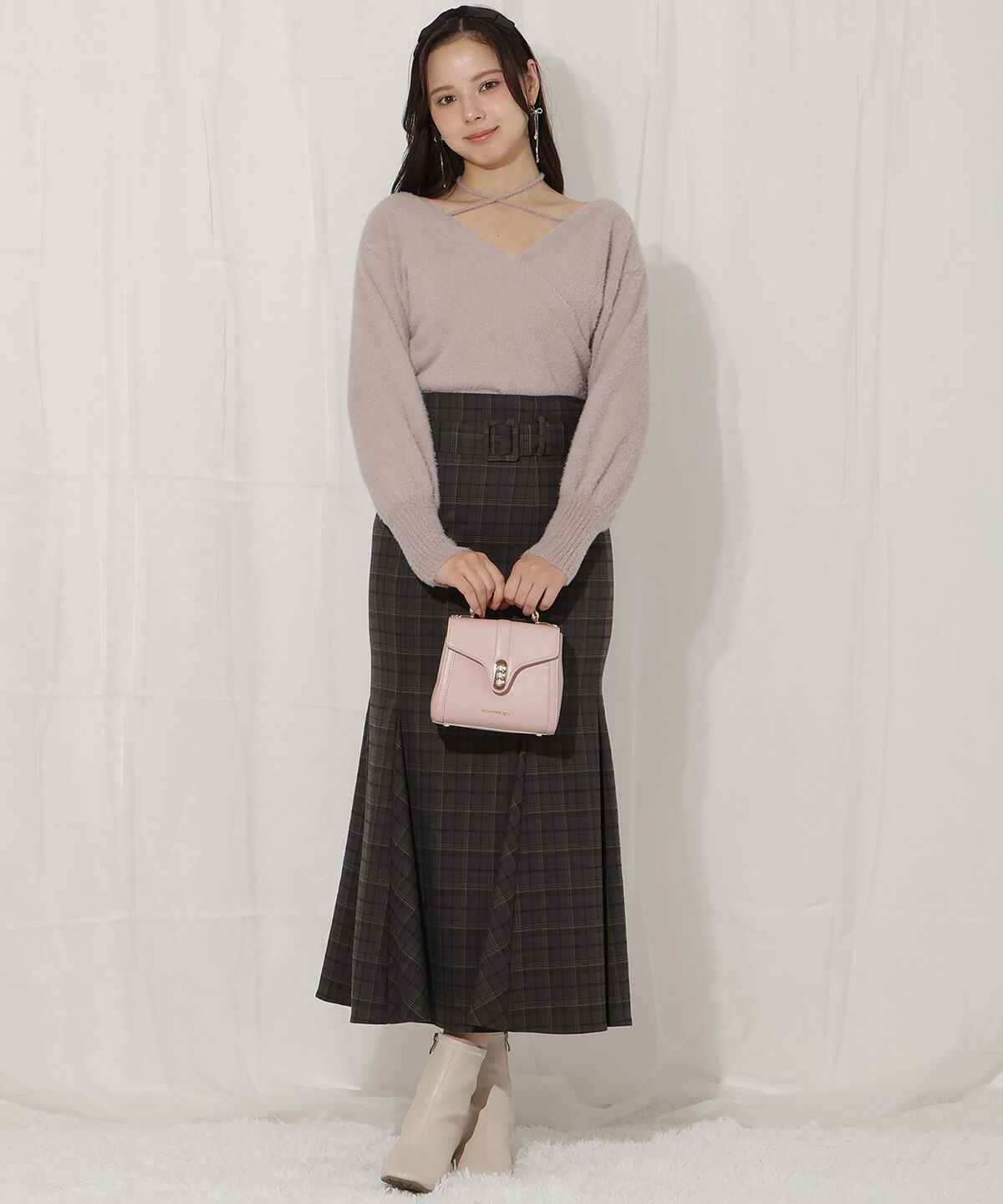 WILLSELECTION「クロスネックカシュクールフェザーニット」|ニット・セーター|