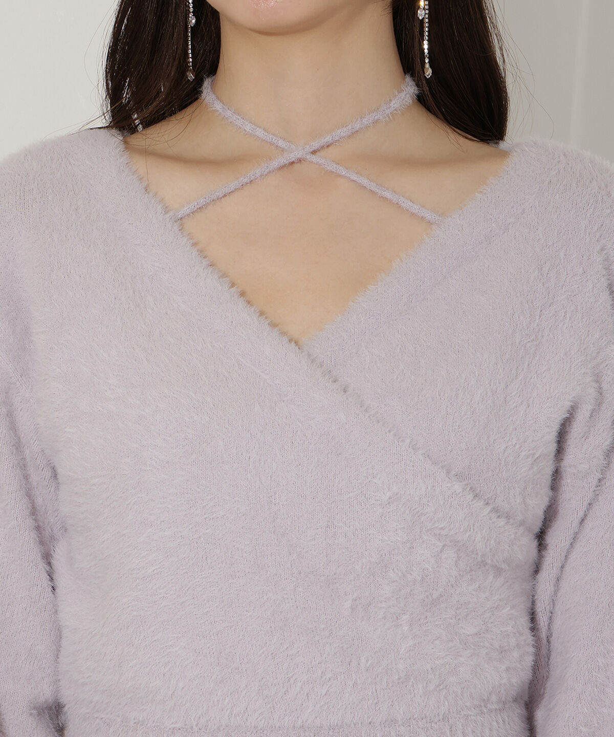 WILLSELECTION「クロスネックカシュクールフェザーニット」|ニット・セーター|