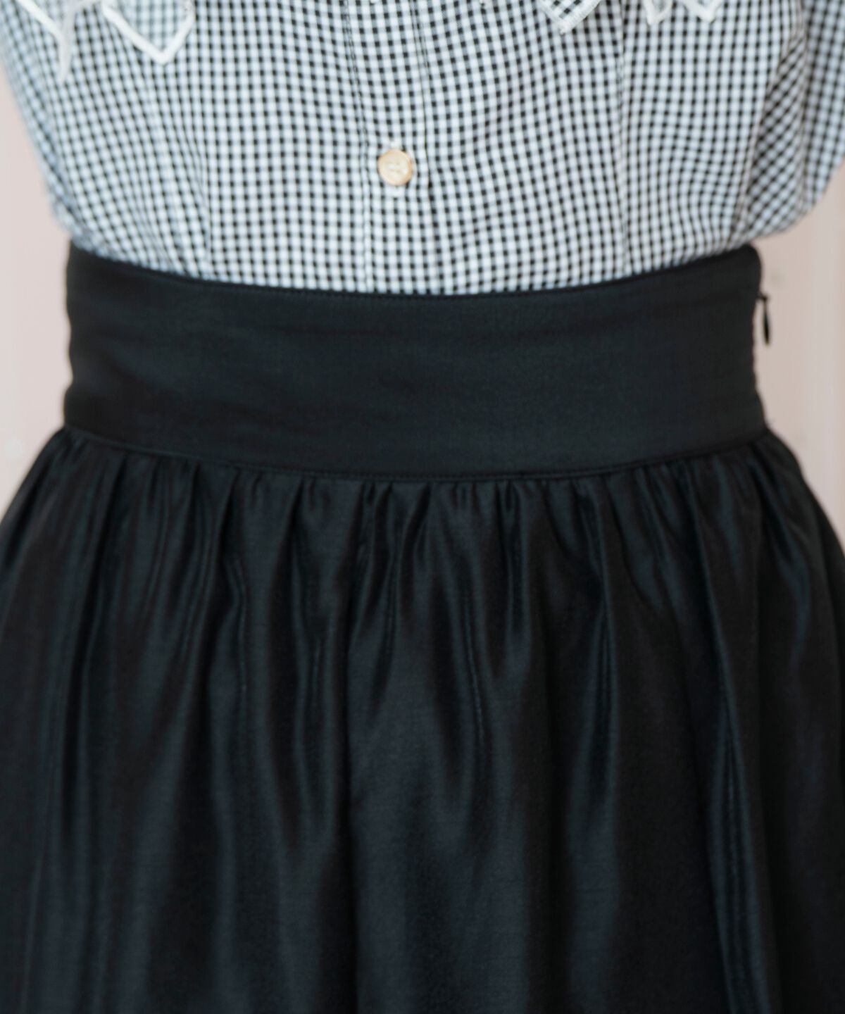 WILLSELECTION「ギャザー切替シアースカート」|フレア|