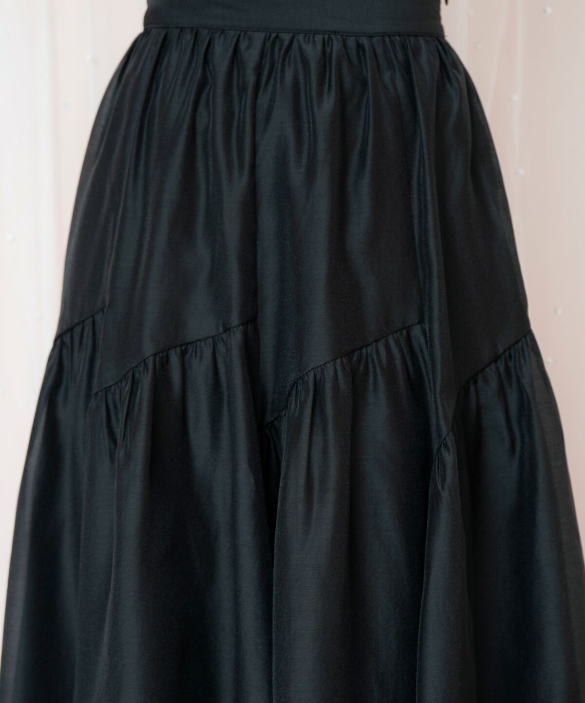 WILLSELECTION「ギャザー切替シアースカート」|フレア|