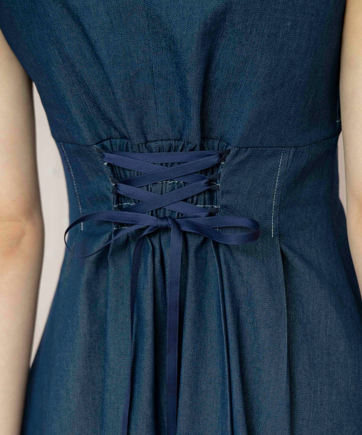 WILLSELECTION「ドレープリボンノースリーブワンピース」|ワンピース|