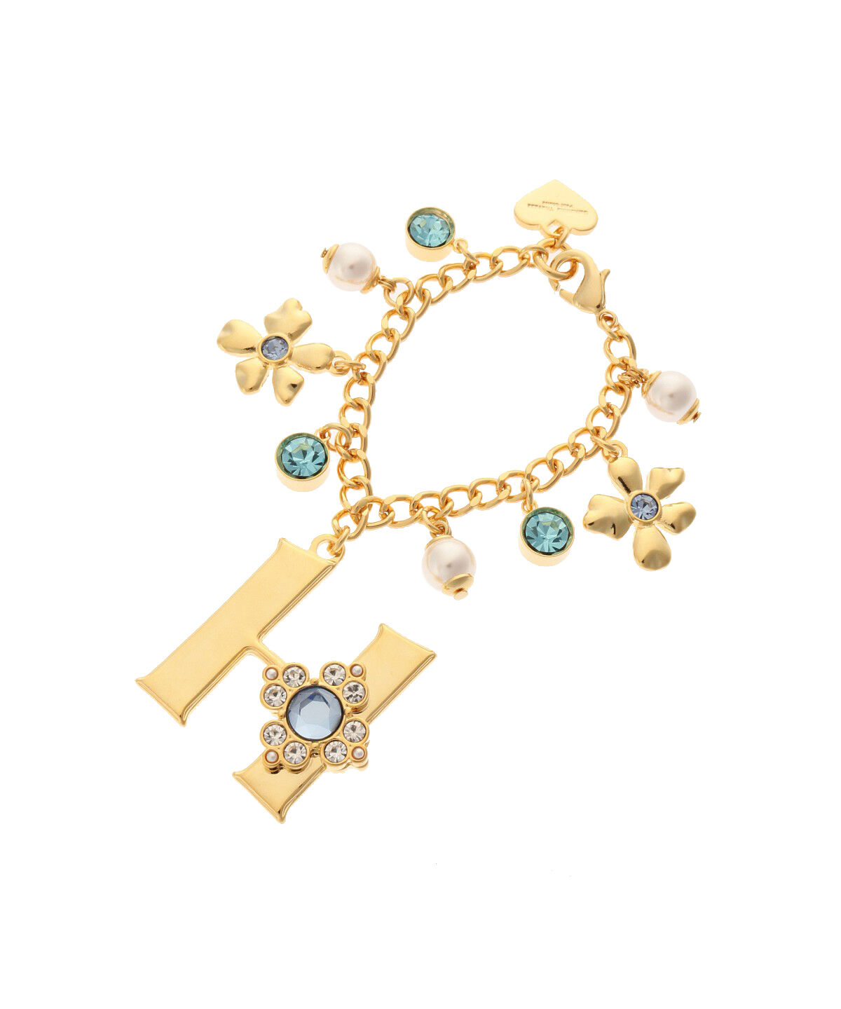 Samantha Thavasa Petit Choice「カラーストーンイニシャル バッグチャーム H」|チャーム・キーホルダー|ゴールド