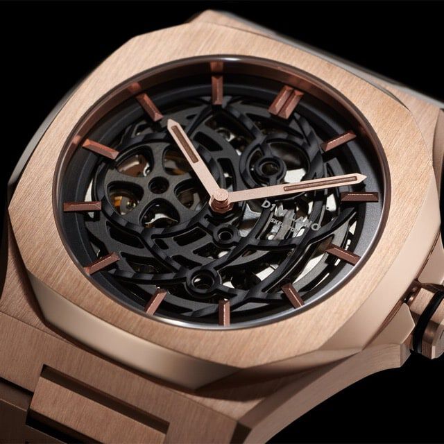 D1 MILANO「<D1 MILANO (ﾃﾞｨｰﾜﾝﾐﾗﾉ) >ｽｹﾙﾄﾝﾘｽﾀｲﾘﾝｸﾞ ﾛｰｽﾞｺﾞｰﾙﾄﾞ」|腕時計|